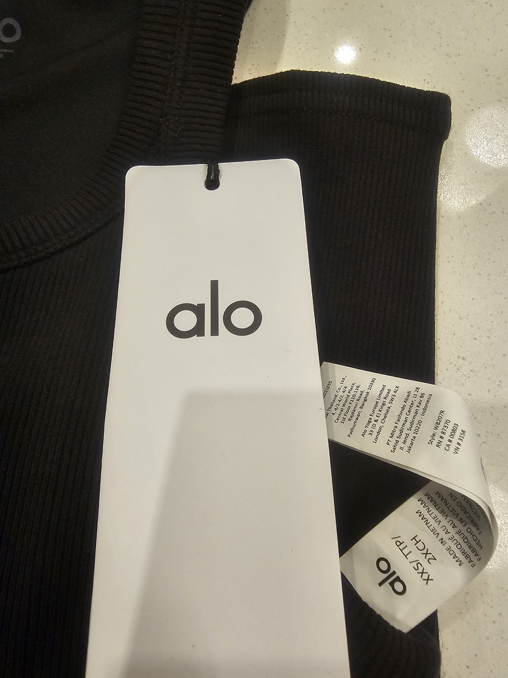 ALO Yoga Black Ribbed Racerback Dress - Picture 5 of 5